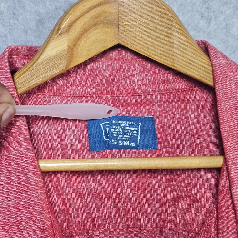 The Foundry Supply Co Shirt Mens 6XL Red Short Sleeve Button Up Pockets